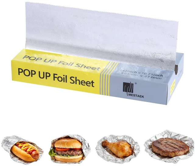 Main image of Pre-Cut Aluminum Foil Sheets, 12 x 10.75 Inch, 200 Count | Food Safe, Ideal for Home Kitchens, Restaurants, Catering and Food Storage
