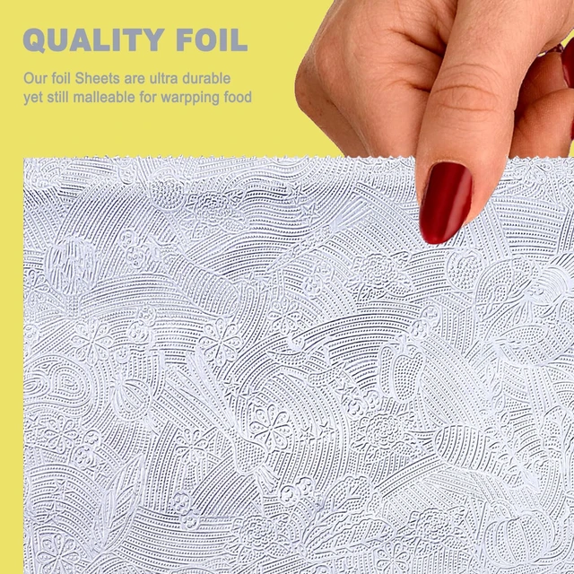 Alt view image 3 of 7 - Pre-Cut Aluminum Foil Sheets, 12 x 10.75 Inch, 200 Count | Food Safe, Ideal for Home Kitchens, Restaurants, Catering and Food Storage