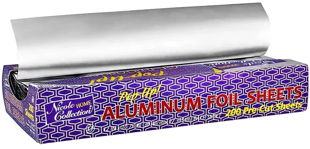 Main image of Pre-Cut Aluminum Foil Sheets, 12x10.75 Inches, 200 Sheets