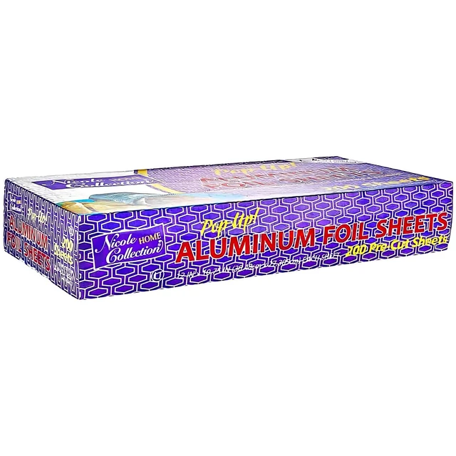 Alt view image 5 of 7 - Pre-Cut Aluminum Foil Sheets, 12x10.75 Inches, 200 Sheets
