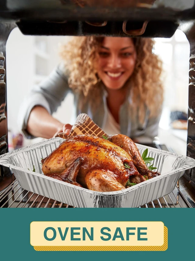 Alt view image 4 of 7 - 40 Pack Disposable Aluminum Foil Pans Assorted Sizes - 20 Large 10.25x12 Half Size Aluminum Pans & 20 Small 8x8 Tin Foil Baking Pans, Tin Trays Containers for Meal Prep, Food Cooking, Roasting