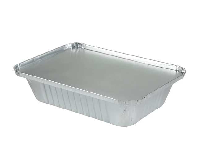Alt view image 3 of 6 - 25Pack Disposable Aluminum Foil Pans with Lids 8.5x6.3-2.25LB | Heavy Duty Foil Pans with Board Lids, Disposable Take Out Food Containers, Foil Pans for Meal Prep Freezer Cooking Baking