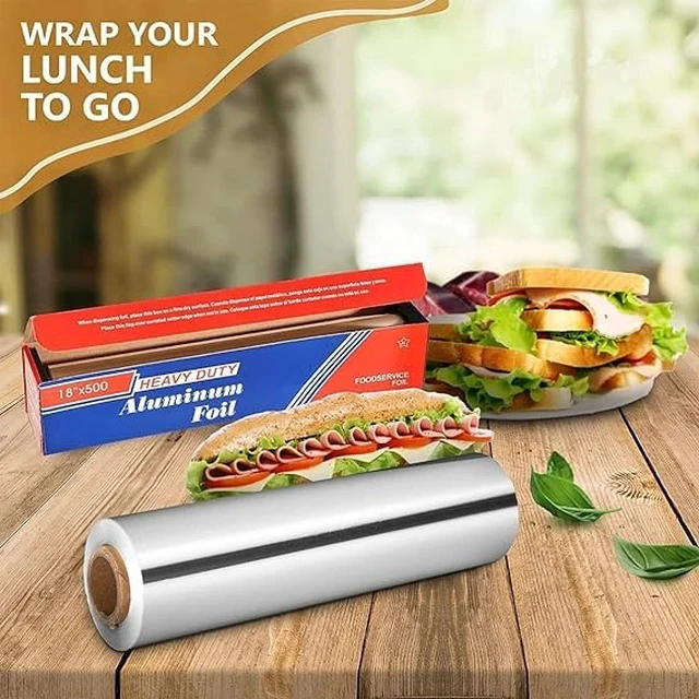 Alt view image 3 of 5 - Heavy Duty Silver Aluminium Foil Roll | Premium Quality Kitchen Wrap for Grilling, Baking, Roasting and Food Storage | Durable and Versatile Aluminum Foil for Home and Professional Use