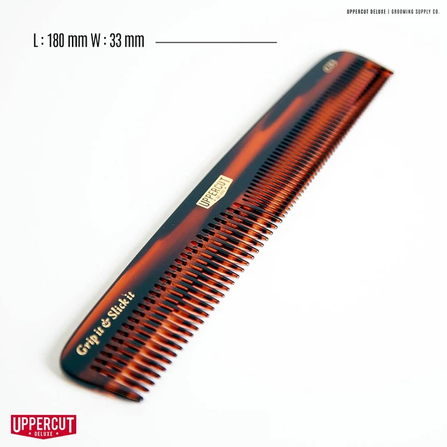 Alt view image 3 of 7 - CT5 Tortoise Shell Pocket Comb Dual Tooth Barber Comb for Men, Fine & Wide Teeth Hair Styling Comb, Plant Cellulose Acetate, Styling Comb for Short to Medium Hair, Pro Grooming Comb