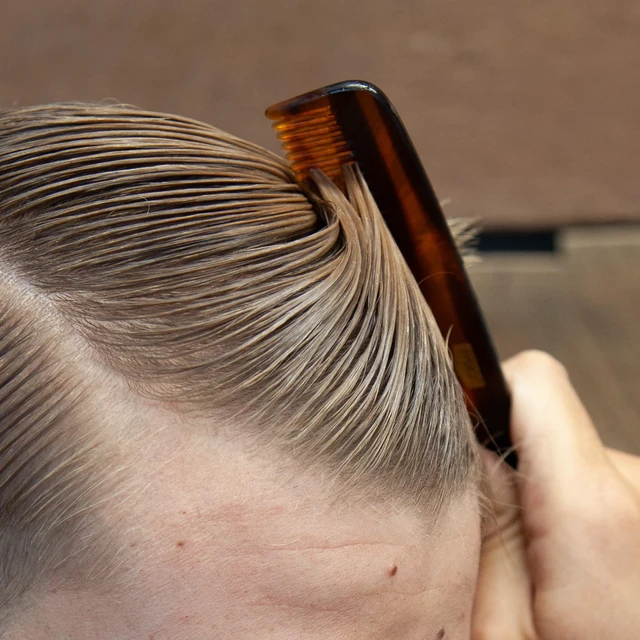 Alt view image 4 of 7 - CT5 Tortoise Shell Pocket Comb Dual Tooth Barber Comb for Men, Fine & Wide Teeth Hair Styling Comb, Plant Cellulose Acetate, Styling Comb for Short to Medium Hair, Pro Grooming Comb