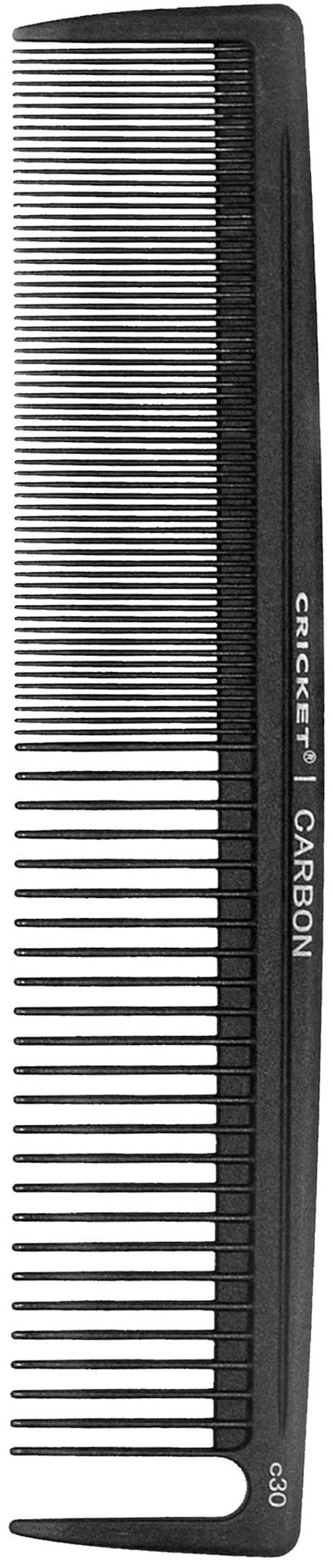 Main image of C30 Professional Hair Stylist Power Carbon Comb - Heat-Resistant, Anti-Static, Seamless Teeth for Detangling and Styling, Dual-Function Fine & Wide Tooth Design with Sectioning Pick - Black