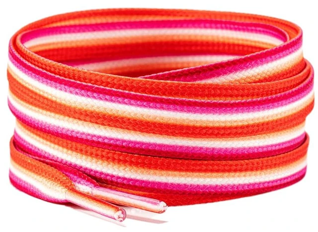 Main image of Lesbian Shoelaces, Lesbian Flag Striped Shoelaces,ShoeLaces for Sneakers, Trainers