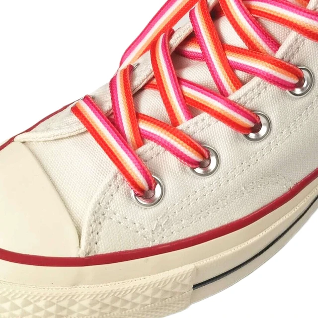 Alt view image 3 of 4 - Lesbian Shoelaces, Lesbian Flag Striped Shoelaces,ShoeLaces for Sneakers, Trainers