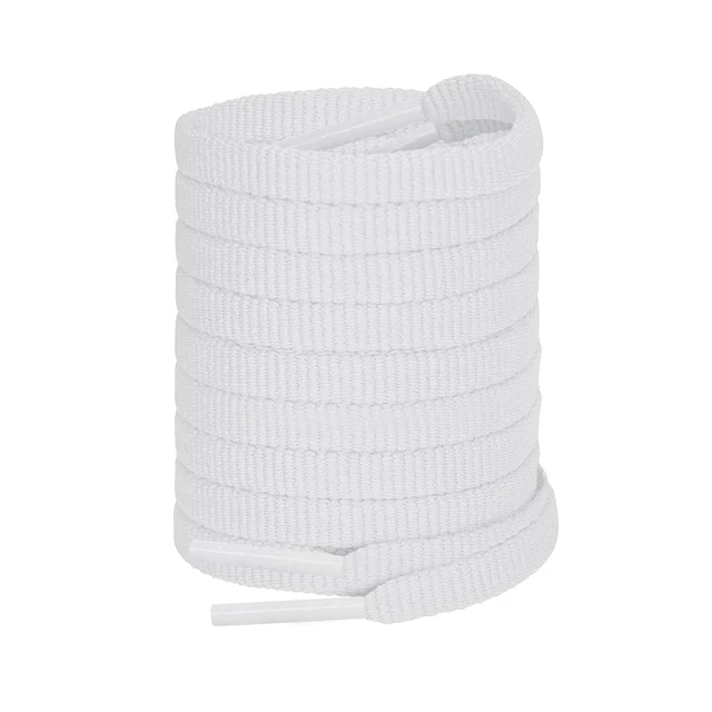 Alt view image 2 of 7 - Stripe Shoelaces for Hoka Clifton, Bondi, Rincon, White, 54" | 1/4"(6mm) Flat Shoe Laces Replacement Strings for Running Sneakers