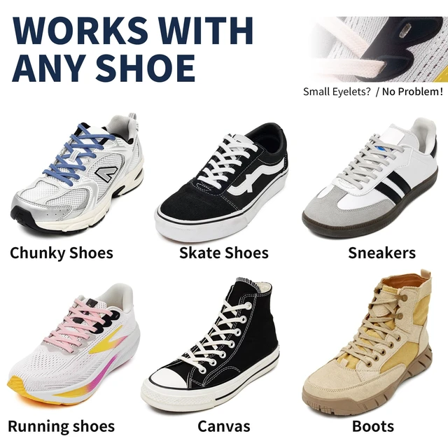 Alt view image 5 of 7 - 2 Pairs 1/4" White 50" Cotton Flat Shoe Laces for Sneakers | 15 Colors in 40"-60", Anti-Slip, Upgraded Shoelaces for Running Shoes, Shoe Strings for Sports Shoes