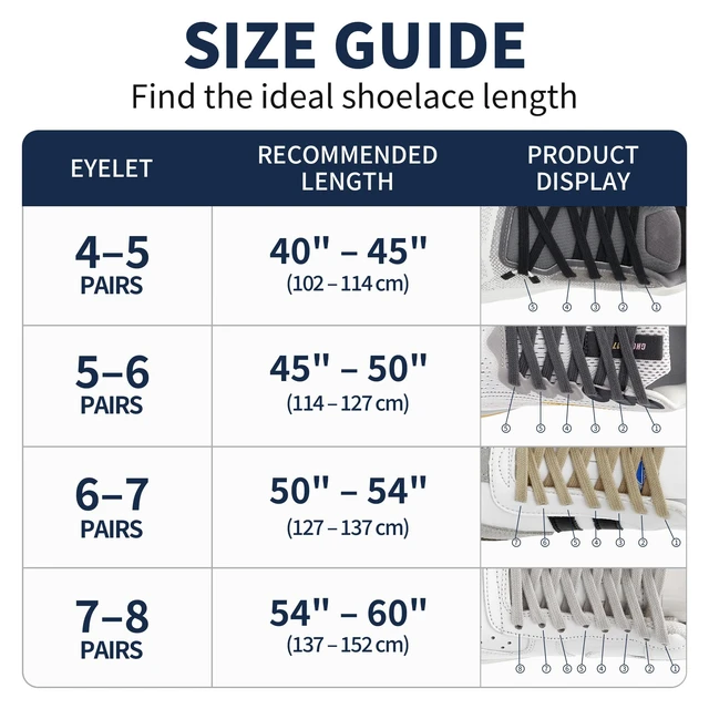 Alt view image 7 of 7 - 2 Pairs 1/4" White 50" Cotton Flat Shoe Laces for Sneakers | 15 Colors in 40"-60", Anti-Slip, Upgraded Shoelaces for Running Shoes, Shoe Strings for Sports Shoes