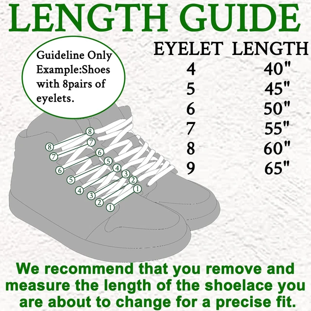 Alt view image 2 of 7 - Shoe Laces for Air Jordan 1/2/3/4/5/6/7/8 Replacement Shoelaces | 8MM Flat Laces | Material: Polyester | Color:White, Size:65Inch