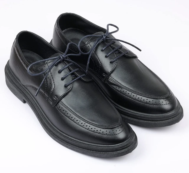 Alt view image 2 of 7 - 3 Pairs Dress Shoe Laces 3/32" Round Waxed Laces(Navy Blue, 39.4") | Polished waxed sheen, tightly woven cotton, secure tie, for oxfords, derbies and chukka boots, 23"-63" sizes and 15 colors