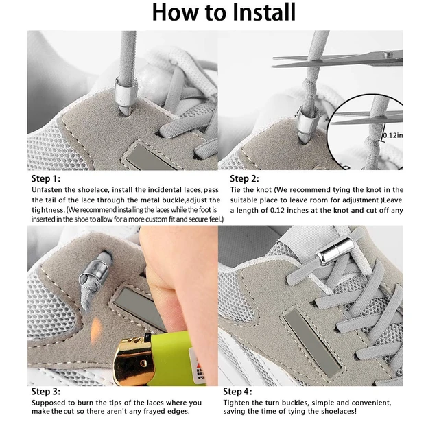 Alt view image 5 of 6 - Elastic Shoe Laces for Kids and Adults Sneakers,Elastic No Tie Shoelaces White