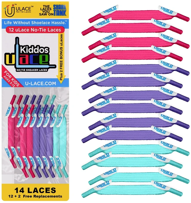 Main image of Kiddos No-Tie Shoelaces - Elastic Stretch Laces for Sneakers, Pastel | Stretchy, Comfortable, Durable, Slip-On, Easy Install, Casual, Everyday, Kids