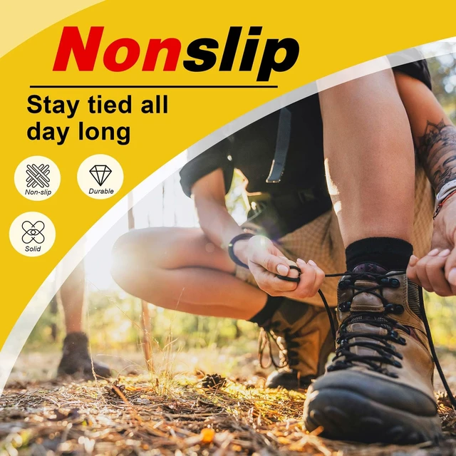 Alt view image 4 of 7 - 63 Inches Round Black Boot Laces, 5/32" Diameter Shoe Laces for Boots, Heavy Duty Work Shoestrings, Hiking Shoelaces for Men or Women (2Pairs-Black-160CM)