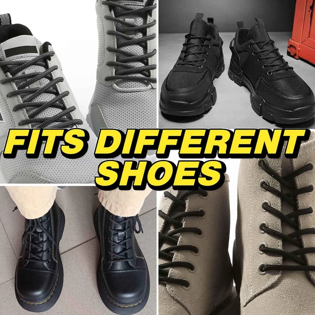 Alt view image 6 of 7 - 63 Inches Round Black Boot Laces, 5/32" Diameter Shoe Laces for Boots, Heavy Duty Work Shoestrings, Hiking Shoelaces for Men or Women (2Pairs-Black-160CM)