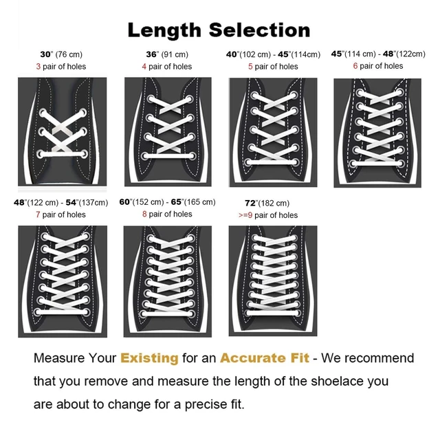 Alt view image 7 of 7 - [2 Pairs Flat Shoe Laces for Sneakers 5/16" Width 30"-72" Length 26 Color Shoelaces Black 72"(182 cm)