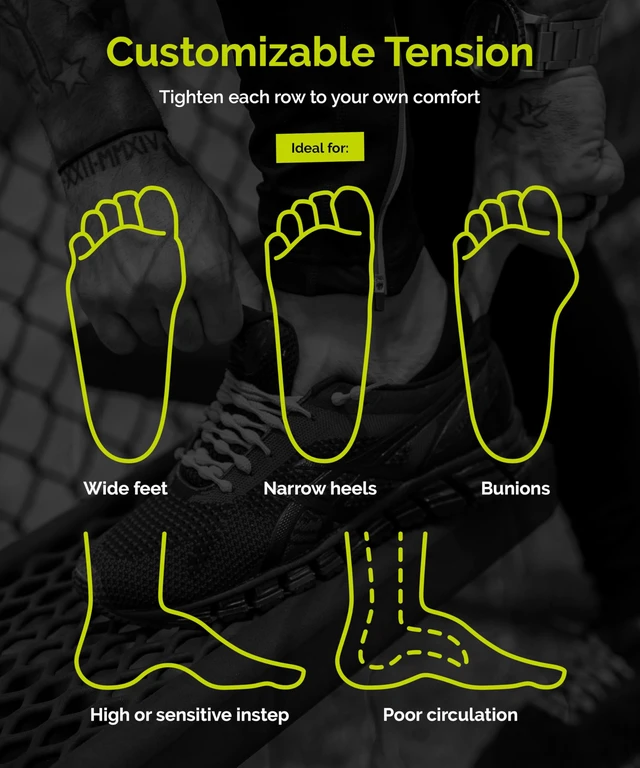 Alt view image 7 of 7 - RUN Elastic Shoe Laces - No Tie Shoelaces for Adults, Jaguar Black | For Adults & Kids, Versatile, Easy-to-Use, All Shoes, No-Tie, Sports Shoes