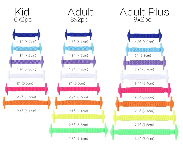 Alt view image 7 of 7 - No Tie Shoelaces for Adults and Kids, Elastic Laces for Sneakers | Rubber Silicone Tieless Laces, Stretchy Shoelaces