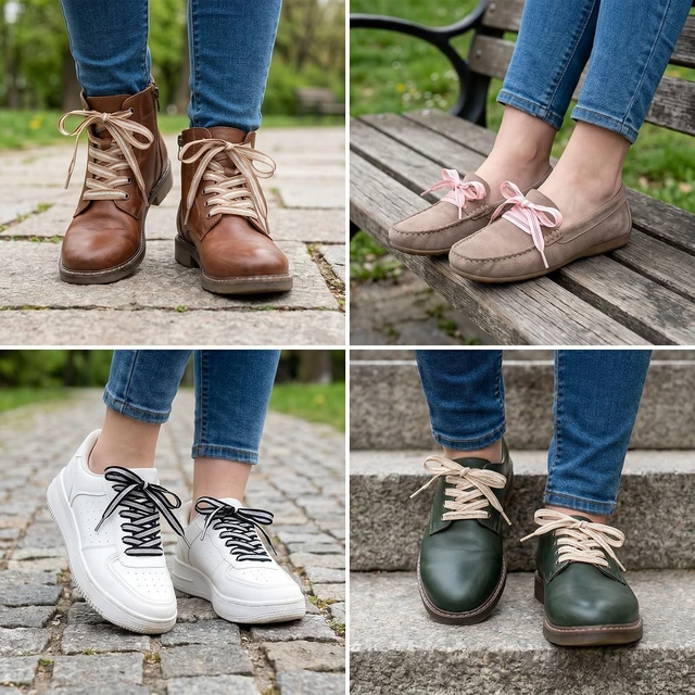 Alt view image 7 of 7 - 6Pairs Ribbon Lace Shoe Laces for Women Sneakers, Sheer Ribbon Shoelaces Flat Cute Shoe Laces Colorful Replacement Yarn Strings for Shoes Decoration and DIY Crafts