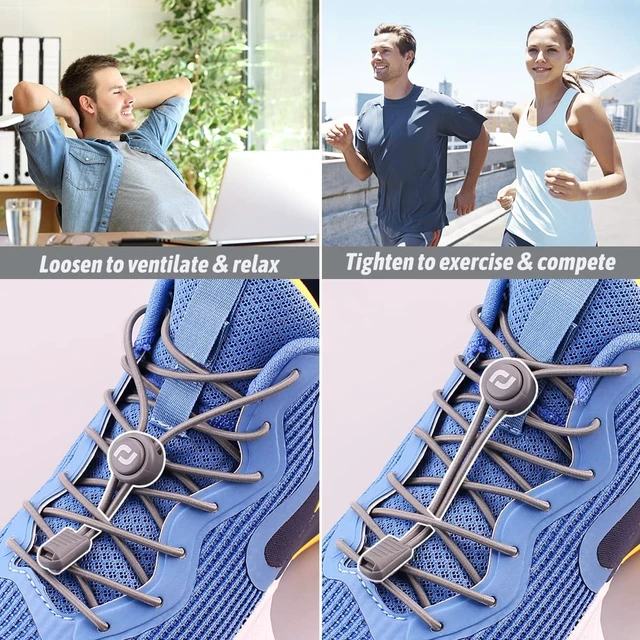 Alt view image 4 of 6 - Elastic Shoe Laces - Quick to Install No Tie Shoelaces for Kids and Adult (Number 018 - Solid Navy)