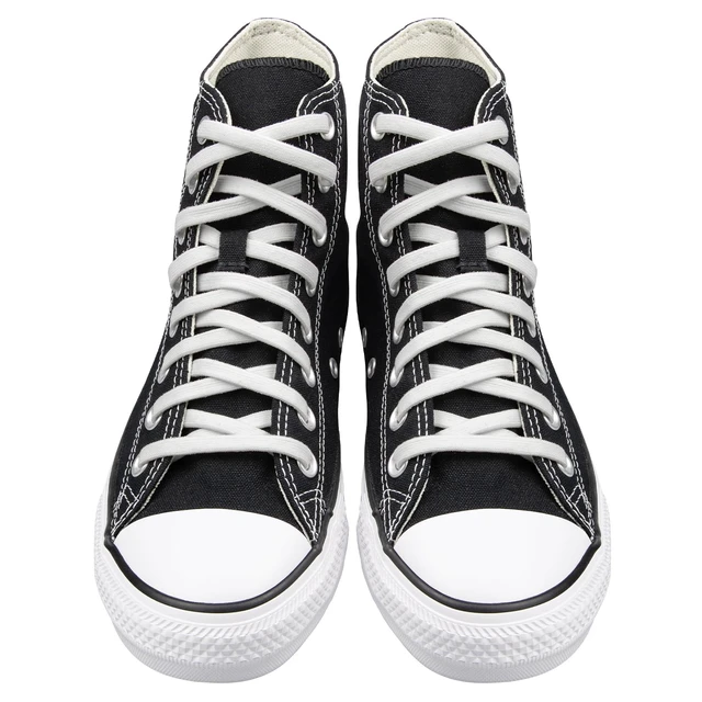 Alt view image 5 of 7 - Shoe Laces for Converse Replacement Shoelaces Strings | 8MM Elastic Flat Stretchy Bungee No Tie Laces | Color: White | Size: 58Inch