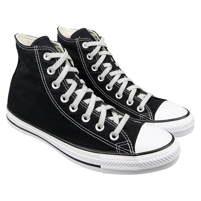 Alt view image 6 of 7 - Shoe Laces for Converse Replacement Shoelaces Strings | 8MM Elastic Flat Stretchy Bungee No Tie Laces | Color: White | Size: 58Inch