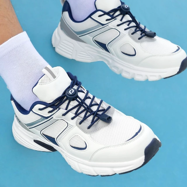 Alt view image 2 of 6 - Elastic Shoe Laces - Quick to Install No Tie Shoelaces for Kids and Adult (Number 018 - Solid Navy)