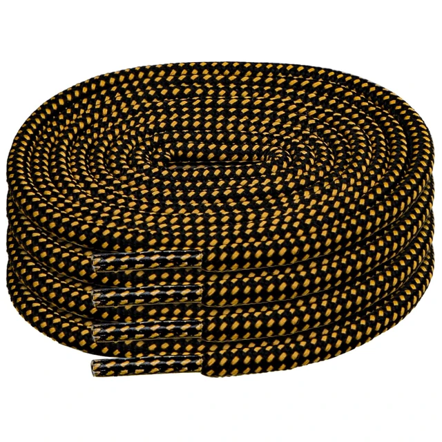 Alt view image 2 of 6 - Shoe Laces for Merrell Replacement Shoelaces Strings | 2 Pairs | 4.5MM Round Laces | Material: Polyester | Color: Black&YellowCombo | Size: 48Inch