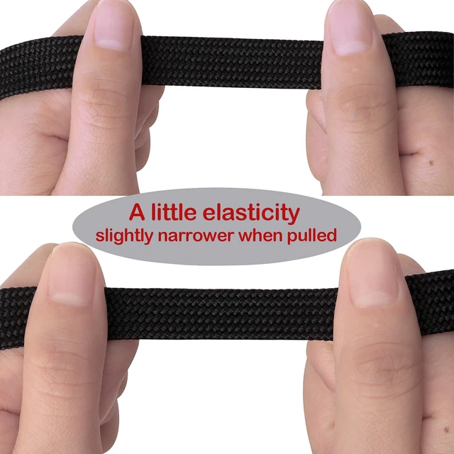 Alt view image 6 of 7 - 2 Paris Fat Shoe Laces for Sneakers, 5/8" Wide Flat Athletic Shoelaces, Black + White 45 inch(115cm)