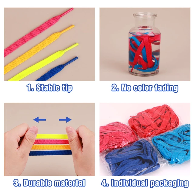 Alt view image 3 of 7 - 24 Pairs Flat Colored Shoe Laces for Sneakers, 31 Inch | 24 Colors, Wholesale, Comfortable for All Ages, Replacement Shoestrings for Skate Shoes Sport Shoes Boots Casual Canvas Shoe