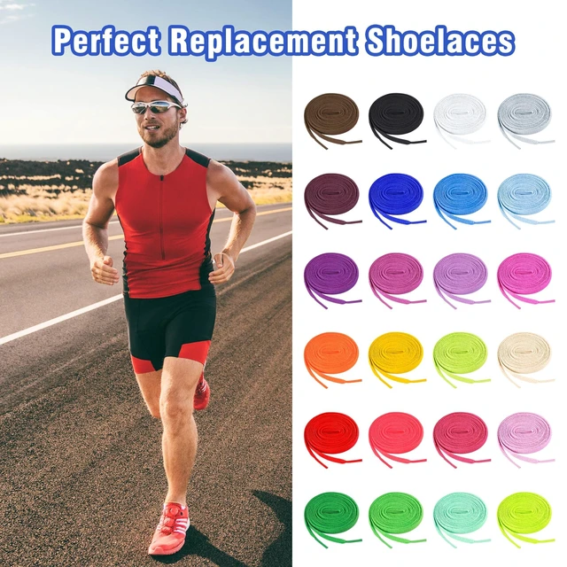 Alt view image 7 of 7 - 24 Pairs Flat Colored Shoe Laces for Sneakers, 31 Inch | 24 Colors, Wholesale, Comfortable for All Ages, Replacement Shoestrings for Skate Shoes Sport Shoes Boots Casual Canvas Shoe