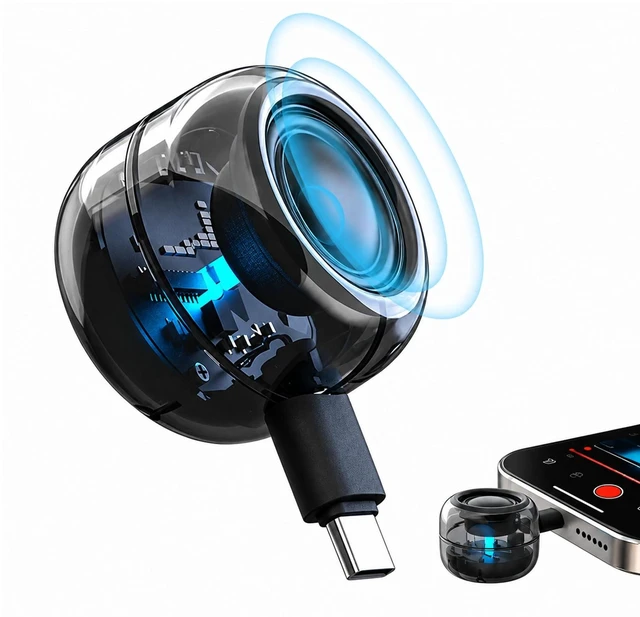Main image of Mini Speaker, Type-C Phone Amplifier No Charging Needed | Portable Aux Speaker Plug & Play for Cell Phone Laptop Tablet,Easy to Use Cool Gadgets Gifts for Seniors Elder Parents