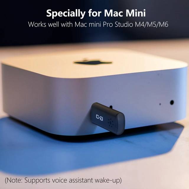 Alt view image 5 of 6 - USB C Mini Microphone for Mac mini Pro Studio M4/M5/M6 | Plug-and-Play, Compact Condenser Mic with Clear Audio, Portable Design for Work and Study