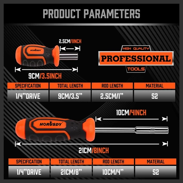 Alt view image 3 of 7 - 23pc 1/4" Ultra Low Profile Mini Ratchet Screwdriver Set Tamper Resistant Star Bits, 90 Degree Right Angle Offset Reversible Drive Handle, High Torque Close Quarters Tool with Multi Hex Bits