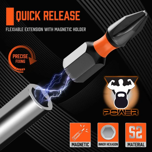 Alt view image 2 of 7 - 23pc 1/4" Ultra Low Profile Mini Ratchet Screwdriver Set Tamper Resistant Star Bits, 90 Degree Right Angle Offset Reversible Drive Handle, High Torque Close Quarters Tool with Multi Hex Bits