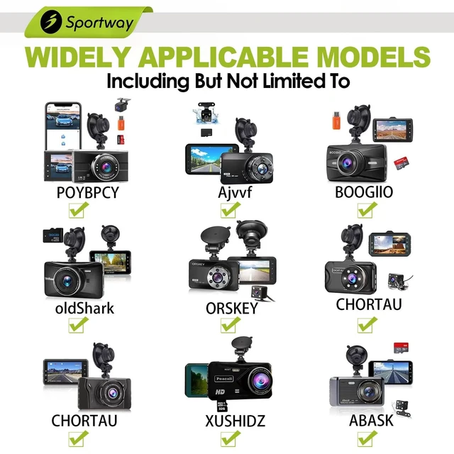 Alt view image 4 of 6 - S501 Suction Dash Cam Mount (5th Gen) Secure Adjustable View | for CHORTAU OldShark NIUTA Boogiio ORSKEY Abask ... 90% Car Dash Cameras