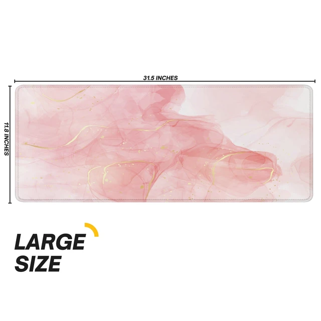 Alt view image 3 of 7 - Large Extended Computer Mouse Pad with Non-Slip Rubber Base, Long Gaming Mouse Mat with Stitched Edges, XL Anime Mousepad for Laptop, 31.5 x 11.8 inch (Watercolor Galaxy)