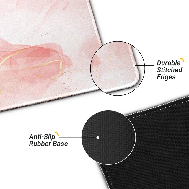 Alt view image 6 of 7 - Large Extended Computer Mouse Pad with Non-Slip Rubber Base, Long Gaming Mouse Mat with Stitched Edges, XL Anime Mousepad for Laptop, 31.5 x 11.8 inch (Watercolor Galaxy)