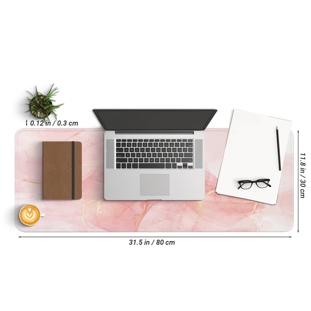 Alt view image 7 of 7 - Large Extended Computer Mouse Pad with Non-Slip Rubber Base, Long Gaming Mouse Mat with Stitched Edges, XL Anime Mousepad for Laptop, 31.5 x 11.8 inch (Watercolor Galaxy)