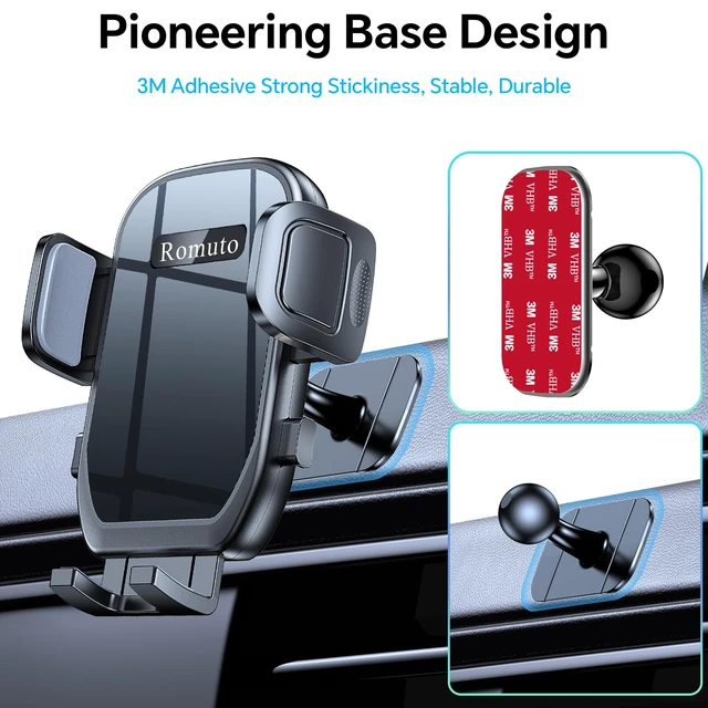 Alt view image 5 of 6 - Holder MountWindshield+Vent+Dash Suction Cup Phone Holders for Your Car Phone Mount, Cell Phone Car Mount for Truck Stand Dashboard car Mount for iPhone 16 15 Pro Max (Silicone Black)