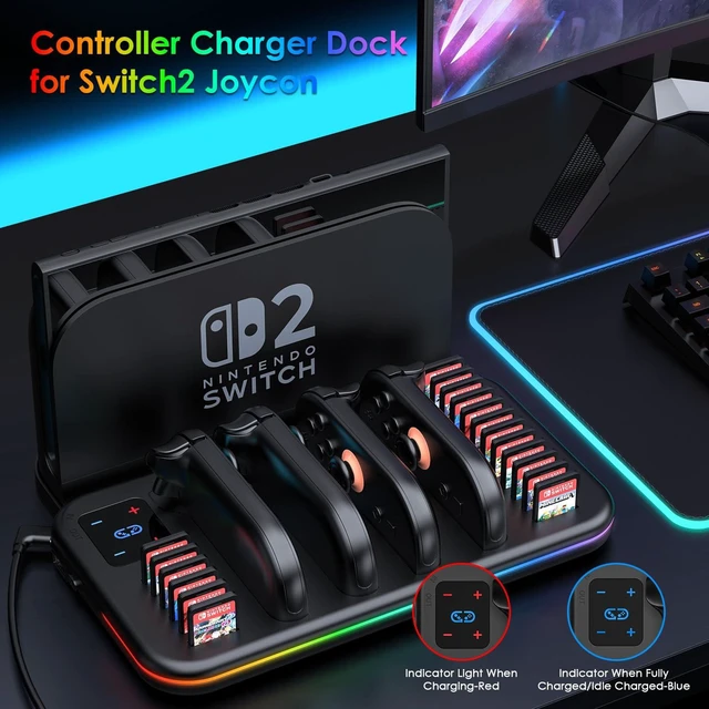 Alt view image 2 of 7 - Charger for Nintendo Switch 2, Fast Charging USB C Cable for Switch 2 Accessories, AC Adapter with 5FT Cable Compatible with Nintendo 2,Lite,OLED,Steam Deck - Support TV Mode