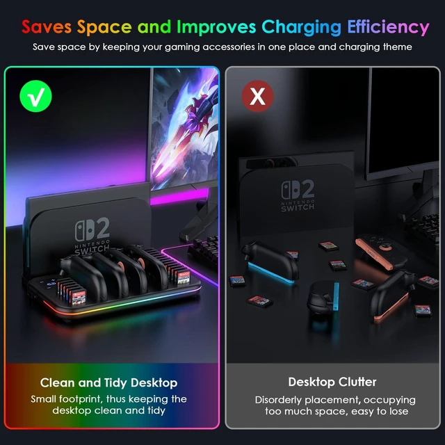 Alt view image 6 of 7 - Charger for Nintendo Switch 2, Fast Charging USB C Cable for Switch 2 Accessories, AC Adapter with 5FT Cable Compatible with Nintendo 2,Lite,OLED,Steam Deck - Support TV Mode