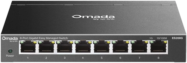 Main image of ES208G, 8 Port Gigabit Easy Managed Switch | VLAN, Auto Loop Prevention, IGMP Snooping, Fanless, Managed by Omada, Durable Metal w/Shielded Ports