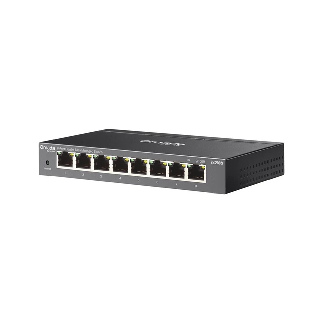Alt view image 5 of 7 - ES208G, 8 Port Gigabit Easy Managed Switch | VLAN, Auto Loop Prevention, IGMP Snooping, Fanless, Managed by Omada, Durable Metal w/Shielded Ports
