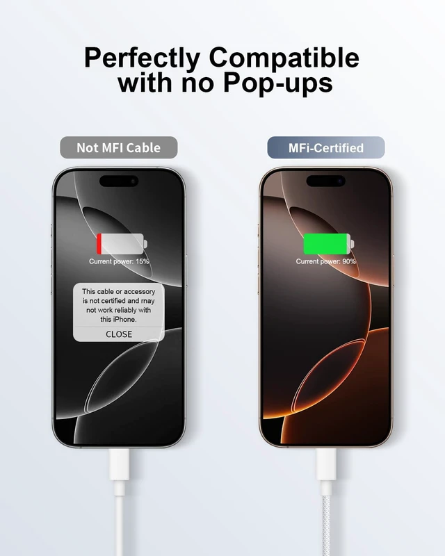 Alt view image 6 of 7 - Cable 3ft 2pack, Apple MFi Certified iPhone Charger Cord Lead Nylon Braided Car Fast Charging Lightning Cable Apple Charging Cord for iPhone 14 13 12 11 Pro Max XS X 8 7Plus 6 SE iPad