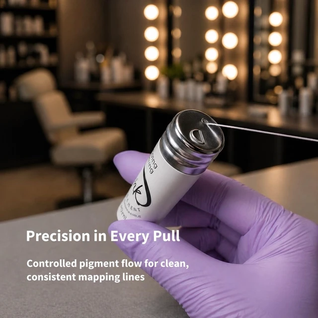 Alt view image 7 of 7 - Brow Mapping String, Eyebrow Thread for Microblading (White) | 100 ft white pre-inked mapping thread helps mark clean brow guide lines for shaping, symmetry checks, PMU and microblading.
