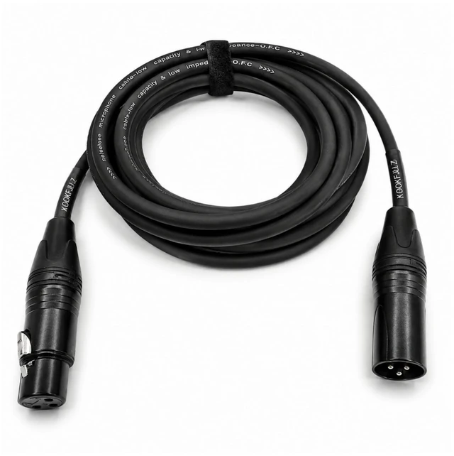 Main image of XLR Cable Male to Female 10ft 22AWG 99.99% OFC, 128-Braid Shielded, Gold Plated Microphone Cable for Studio, Stage, Mixer, Speakers, Podcast