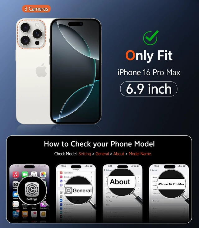 Alt view image 2 of 7 - iPhone 16 Pro-Max Case Compatible with Magsafe Clear Phonecase | Screen Protector, Military Grade Drop Protection, Slim Magnetic Phone Cases, Shockproof Bumper, Transparent Cell Cover